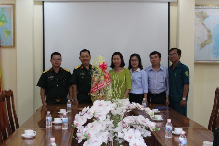 Đảng ủy- UBND-UBMTTQVN phường Cầu Kho tổ chức  thăm và chúc Tết các đơn vị lực lượng vũ trang thuộc UBND Quận 1.