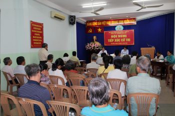 Hội nghị tiếp xúc cử tri Tổ đại biểu HĐND quận 1 đơn vị phường Cầu Kho