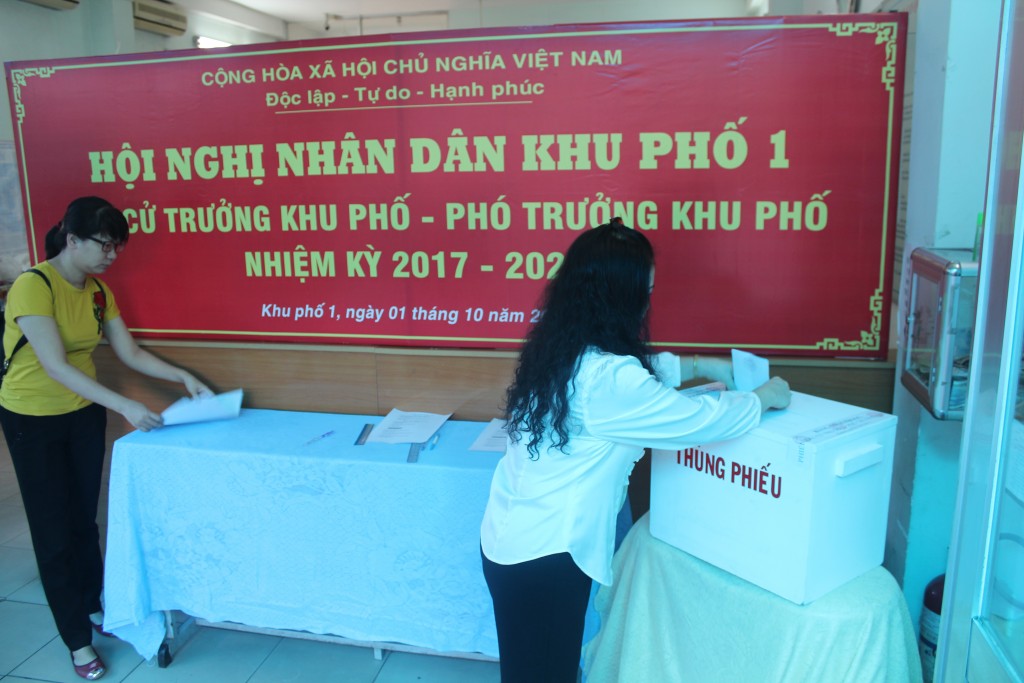 Phường Cầu Kho tổ chức bầu cử nhân sự Trưởng và Phó 6 khu phố nhiệm kỳ 2017 -2020.