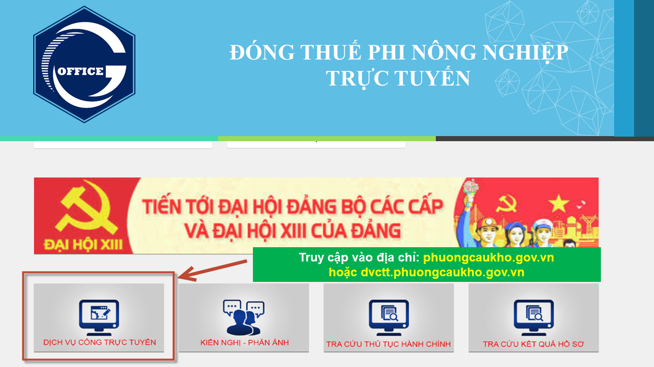 TRIỂN KHAI ĐÓNG THUẾ PHI NÔNG NGHIỆP TRỰC TUYẾN