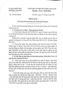 THÔNG BÁO SỐ 178/TB-UBND NGÀY 7 THÁNG 8 NĂM 2020